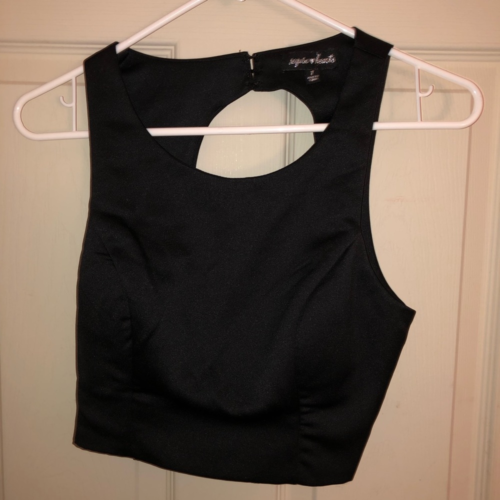 Black Top, Part Of Two-Piece Dress